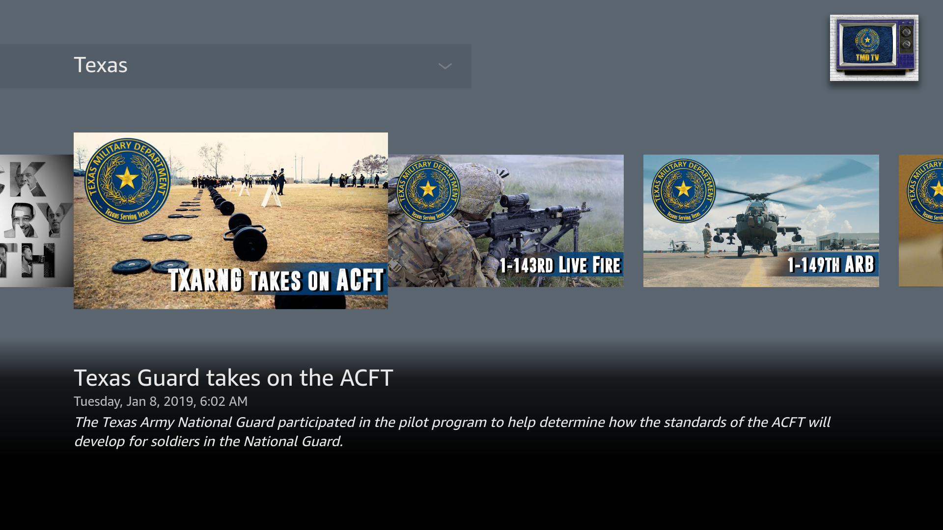 Texas Military Department - TMDTV - App on Amazon Appstore