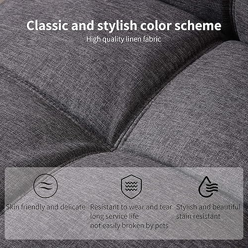 Miniatura 5 de Hcore Convertible Futon Sofa Bed Couch,Faux Leather Futon Couch Bed,Memory Foam Loveseat Sleeper Sofa Bed,Small Splitback Modern Sofa Couch for