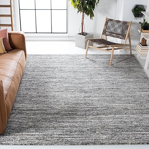 Miniatura 5 de SAFAVIEH Retro Collection - Alfombra decorativa de 3 x 5 pies, color marfil y gris, diseño abstracto moderno, no desprende pelusa y de fácil