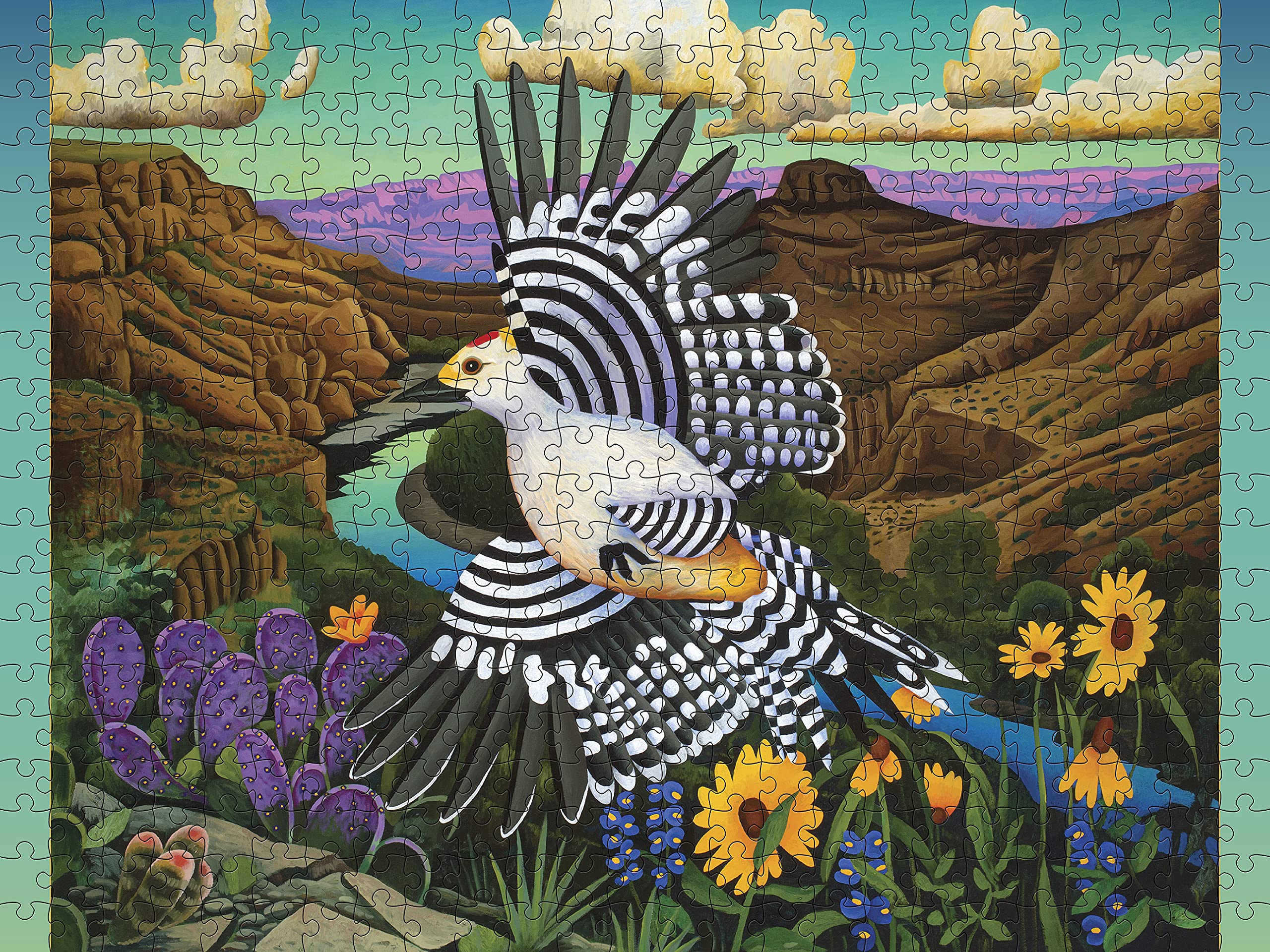 Pomegranate 500-Piece Jigsaw Puzzle for Adults, Billy Hassell's Crossing The Rio Grande, Large Piece Puzzle, Matte Finish, Snug Fit - Image 3