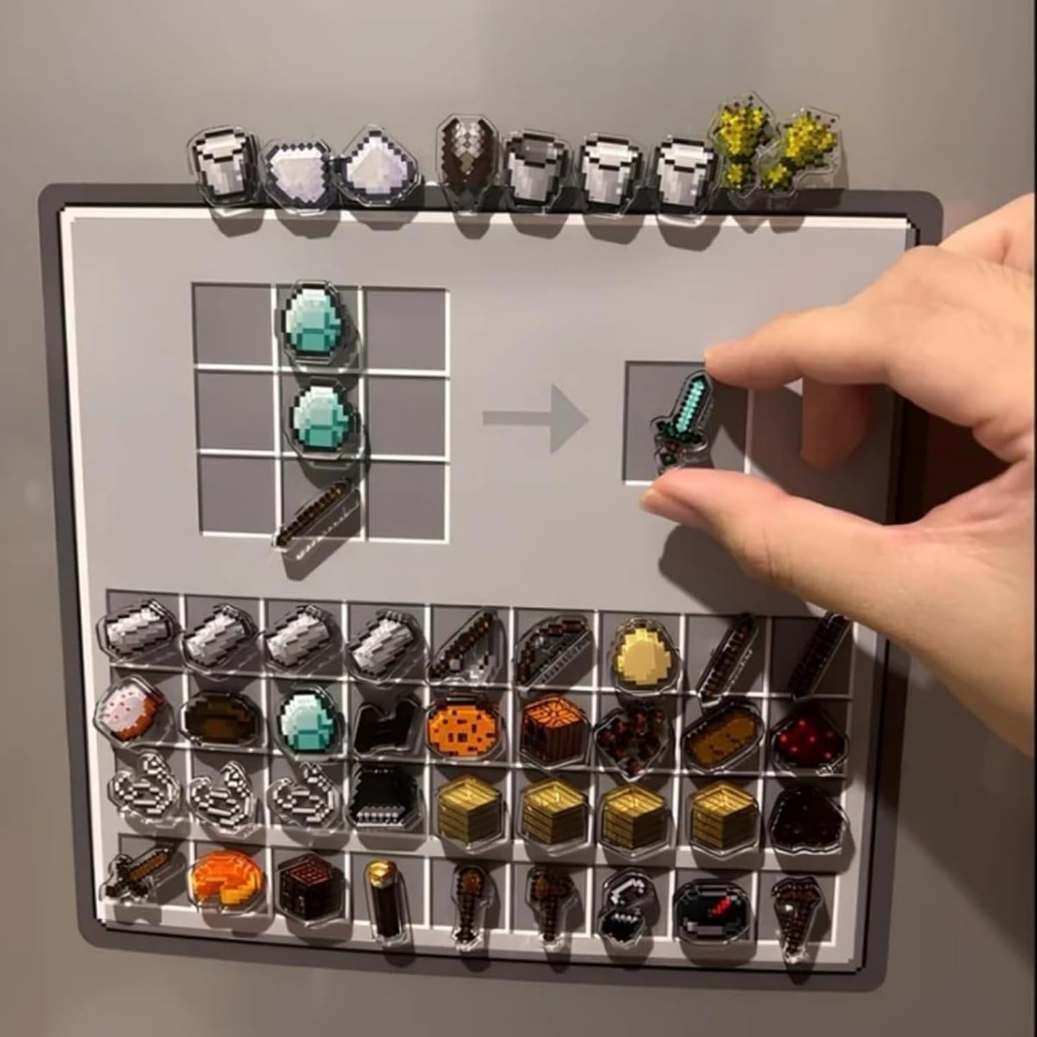 Imán de nevera con 90 piezas, diseño vintage miniatura 6