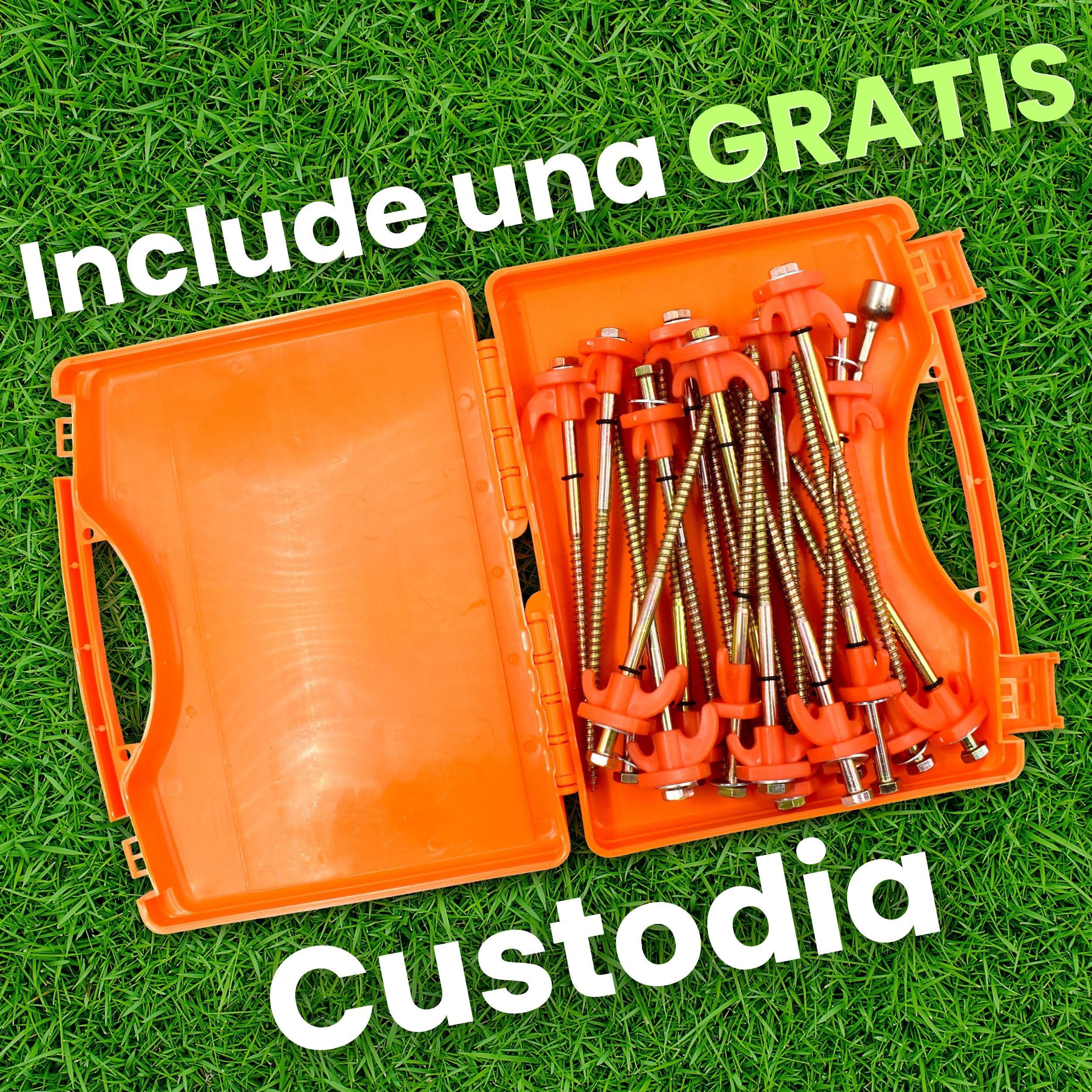 24 Pacco di Picchetti Tenda Campeggio in Metallo per Terreni Duri - Picchetti per Tenda Arancioni a vite Pesanti, Picchetti Campeggio, Picchetti Ancoraggio (20,5cm)