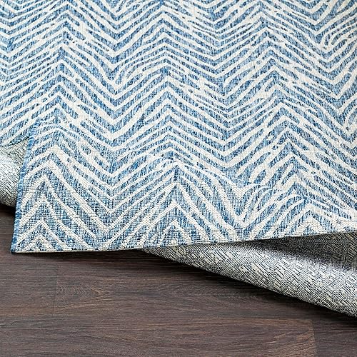 Miniatura 4 de Mark&Day - Alfombras para exteriores, 2 x 3 quillas, alfombra moderna de mezclilla para interiores y exteriores, alfombra gris azul que no desprende