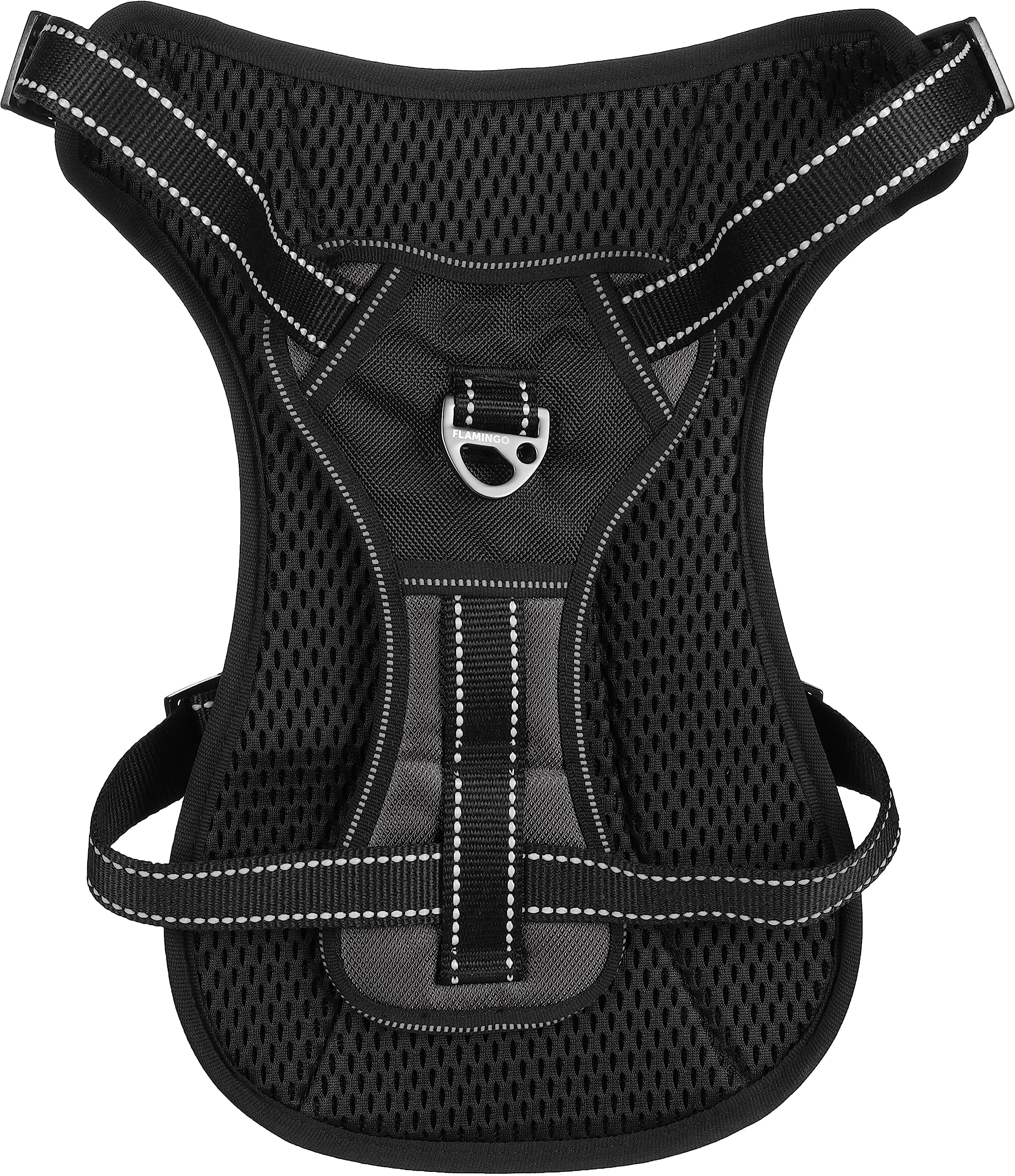 Flamingo Dog Harness Kelso Grey L 34-70cm 44-64cm 25mm