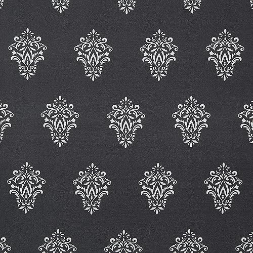 Miniatura 6 de Chanasya Juego de sábanas de 4 piezas con estampado victoriano de damasco pequeño de alta calidad, 1 sábana encimera, 1 sábana bajera, 2 fundas de