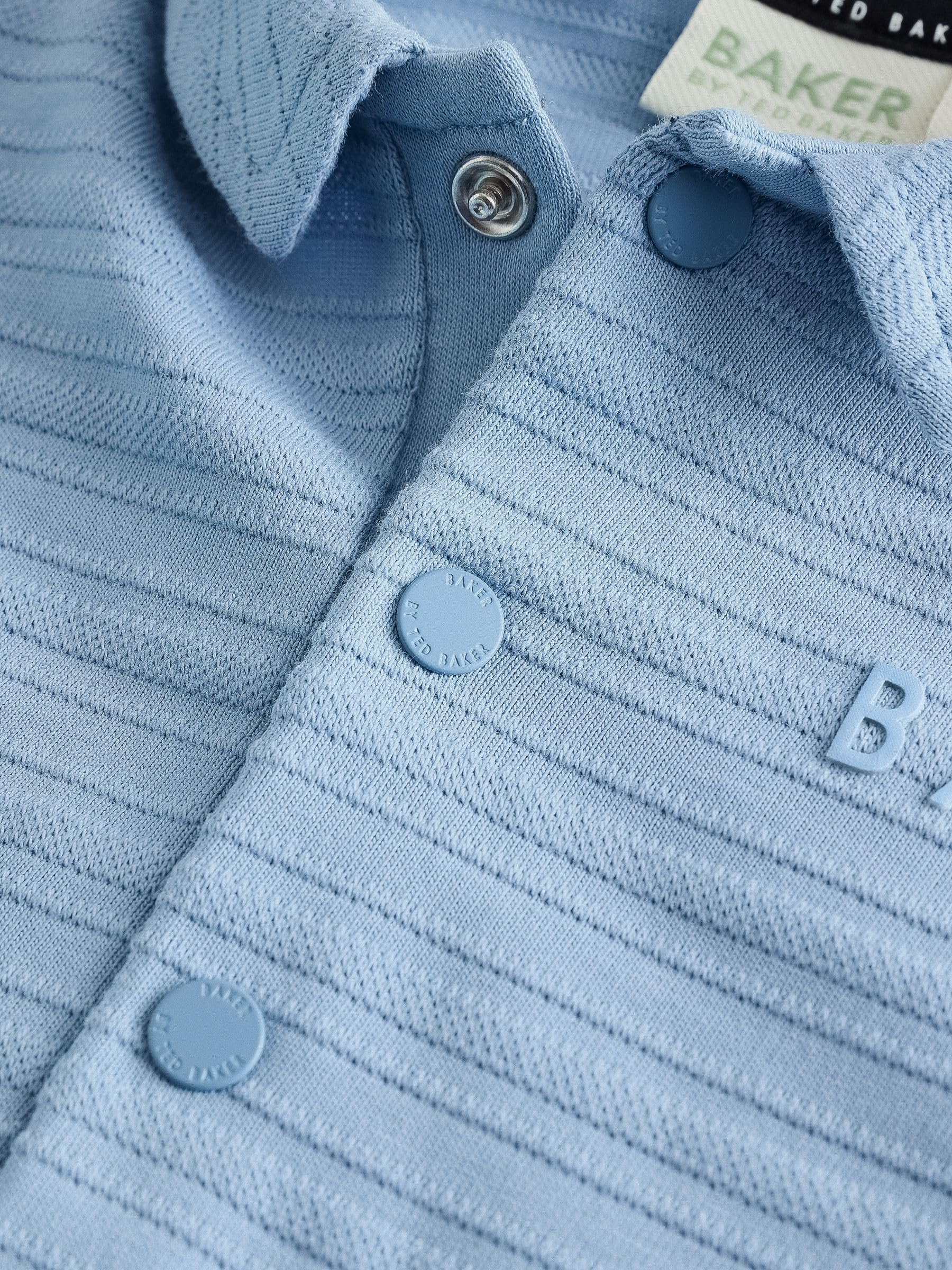 Noworodki chłopcy Zestaw 2 teksturowanych niebieskich pajacyków Baker by Ted Baker