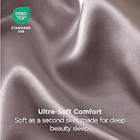 Vista 146 de Bedsure Fundas de almohada de satén, similares a las fundas de almohada de seda tamaño Queen, juego de 2, fundas de almohada para mujeres que