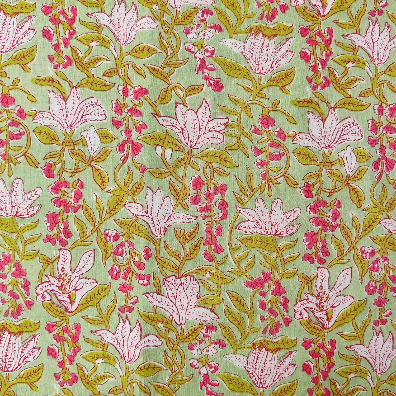 Craftbot Hand Block Print Fabric by The Yard PRECUT 1