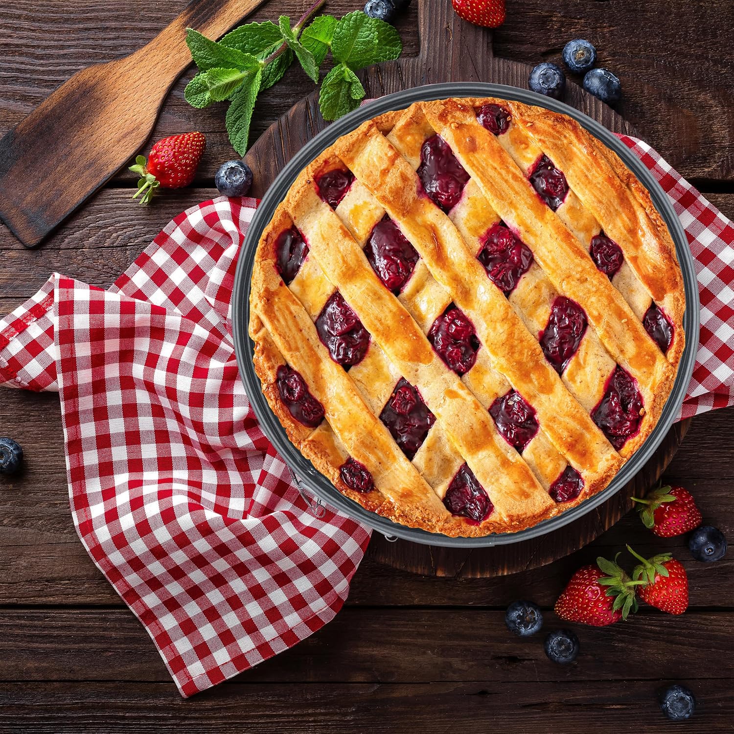 Springform Cake Tin Set, 4 Pieces, Diameter 12, 14, 16, 18 cm, Carbon Steel, Non-Stick Coating, Round Baking Moulds, Anthracite