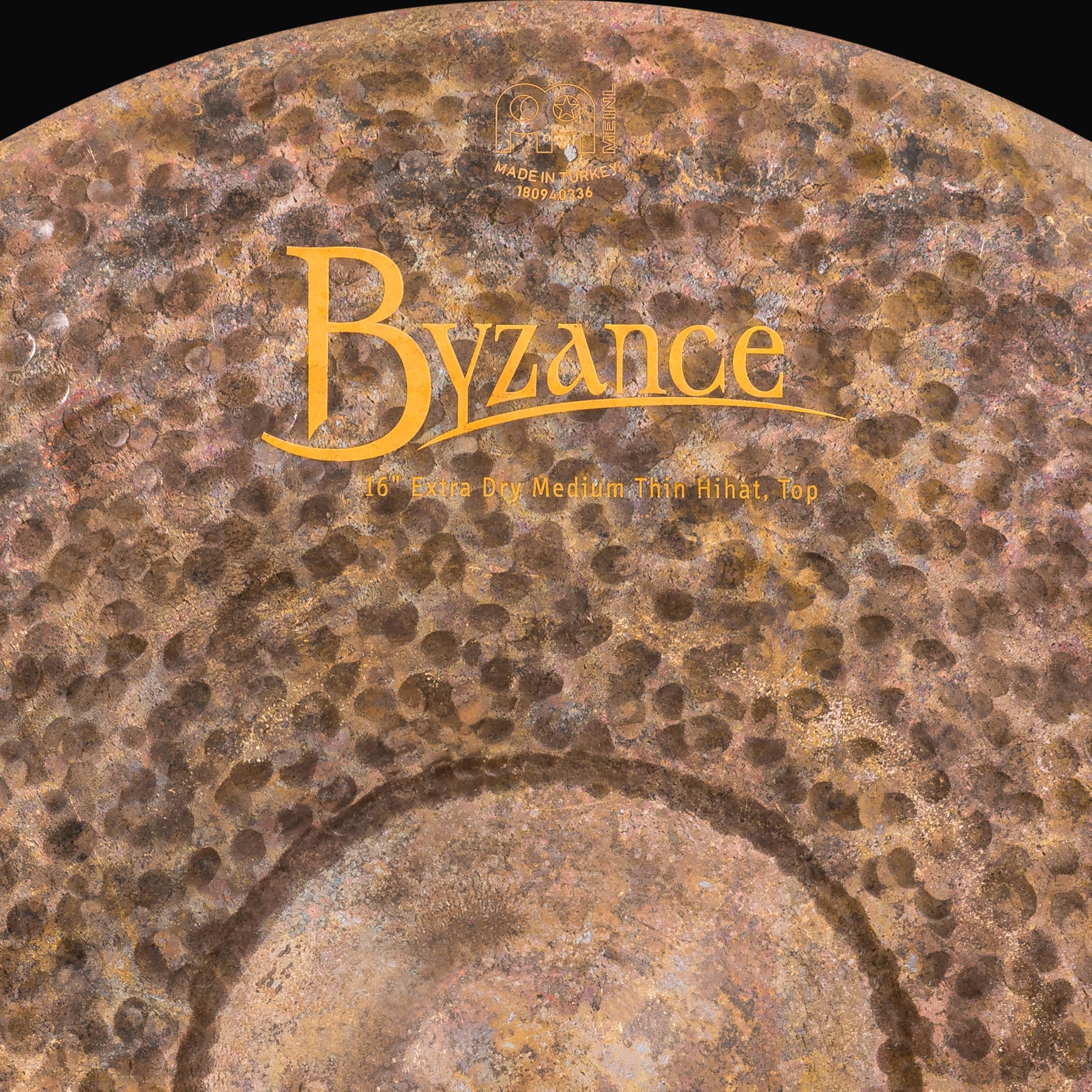 Meinl Cymbals Byzance Extra Dry Cymbales Hihat Medium Thin 16 pouces (40,64cm) pour Batterie - B20 Bronze, Finition Brute et Traditionnelle (B16EDMTH)