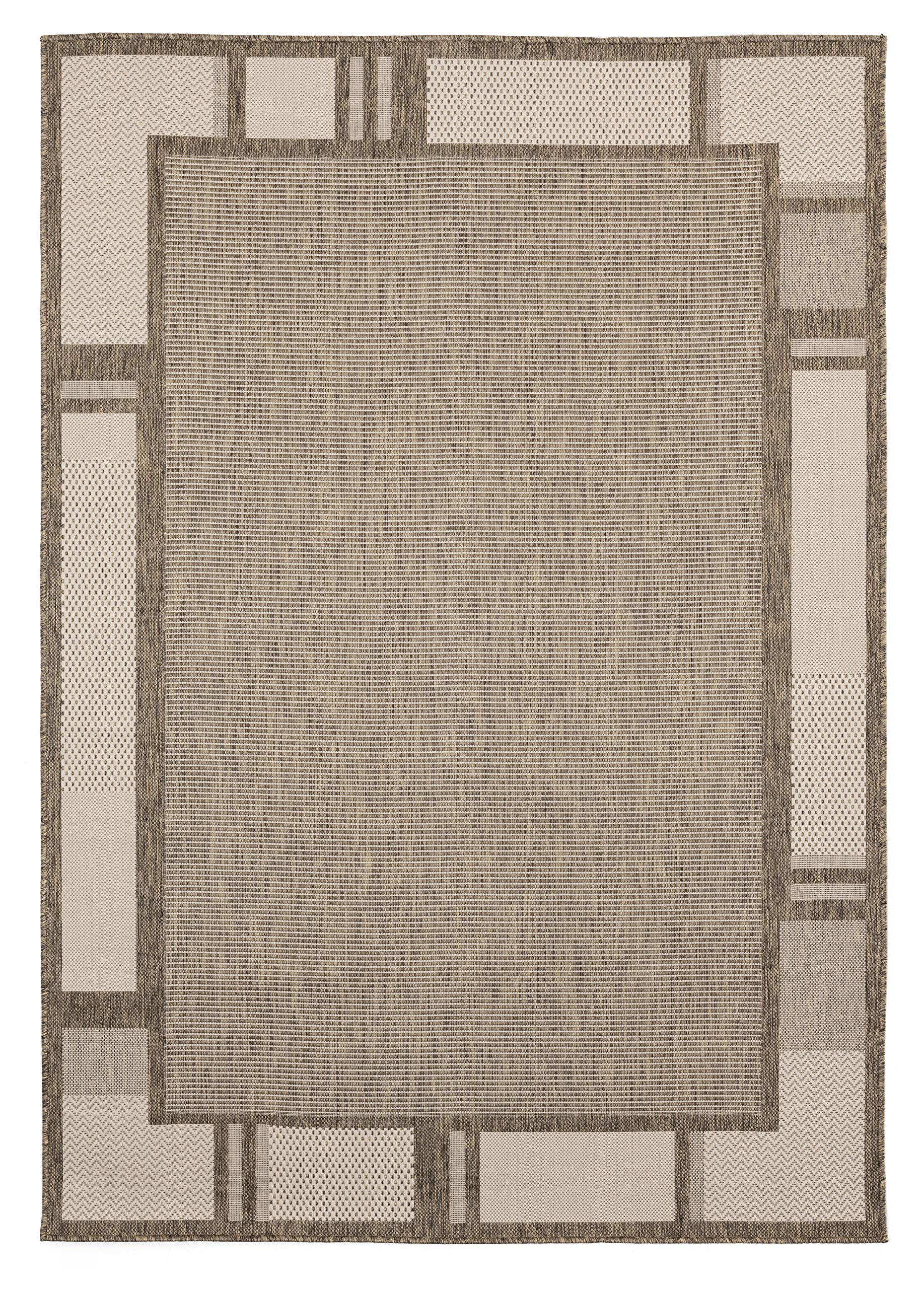 United Weavers of America Augusta Matira Oversize Rug – 7 ft. 10 in. x 10 ft. 6 in. Brown Modern Outdoor Rug. Oriental Rugs