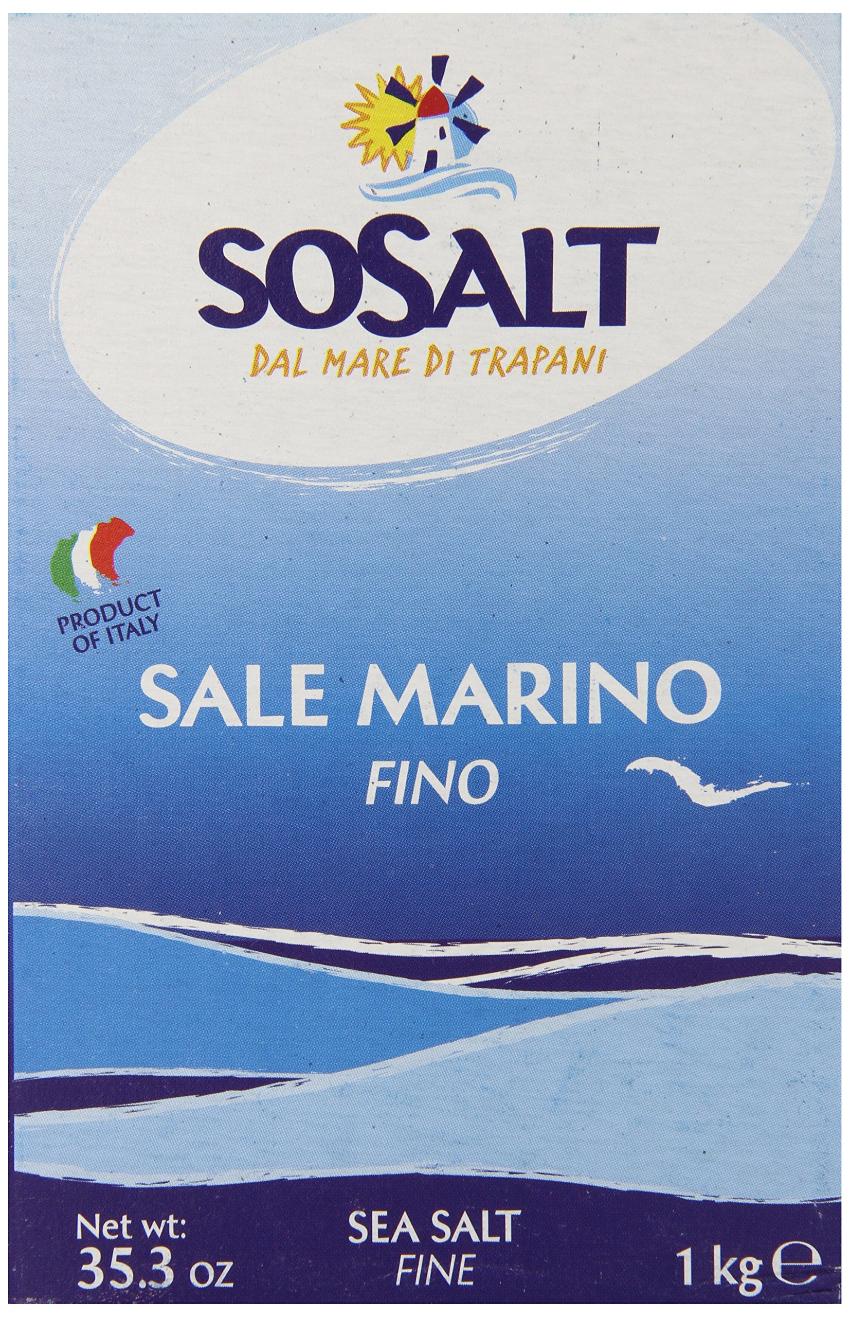 Sosalt Sicilian Seasalt, Fine, 2.2 Pound (Pack of 12)