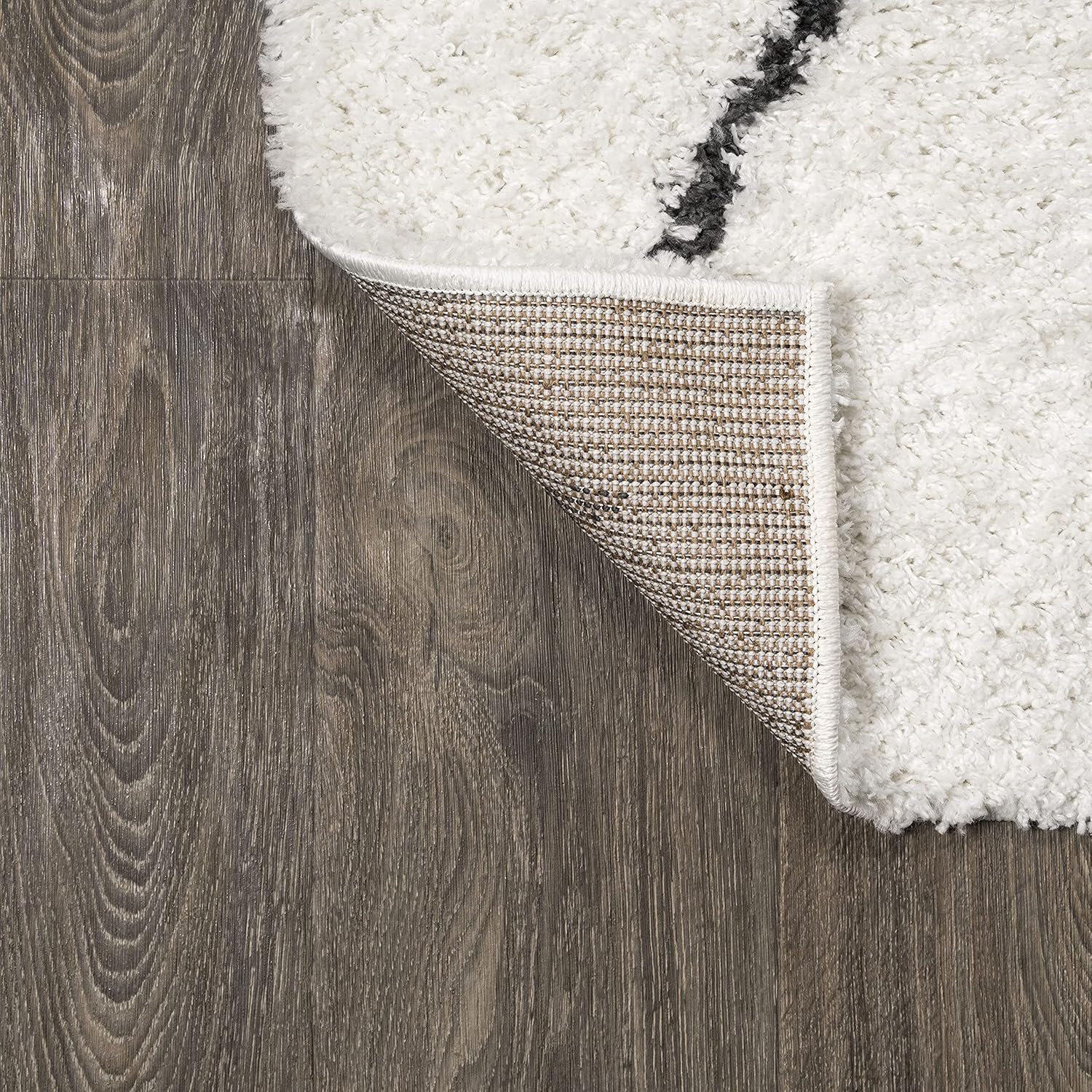 JONATHAN Y Catala Moroccan Diamond Shag White/Gray Runner Rug, 2x8, Bohemian, Contemporary, Easy-Cleaning for Living Room, Bedroom, Kitchen, Pet Friendly, Non-Shedding (MOH405A-28)