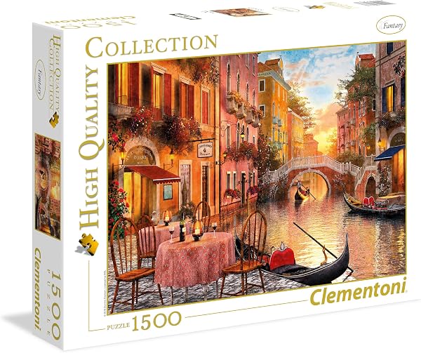 Clementoni 31668 Venedig – Puzzle 1500 Teile ab 9 Jahren, buntes Erwachsenenpuzzle mit kräftigen Farben, Geschicklichkeitsspiel für die ganze Familie, schöne Geschenkidee - 1