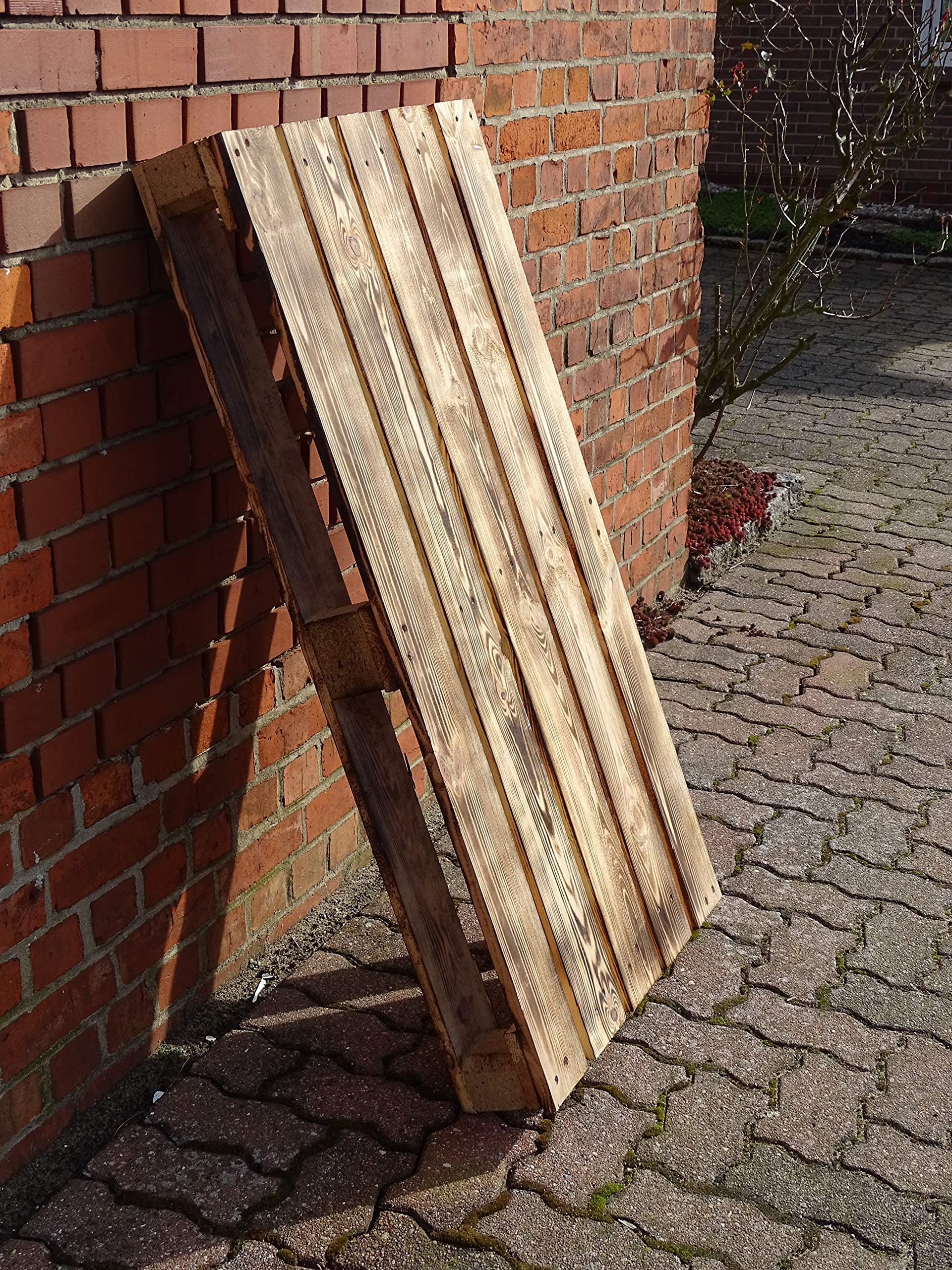Drewniane palety / palety Shabby Chic z drewna – jednorazowa paleta wymienna Upcycling (2 sztuki_wypalane)