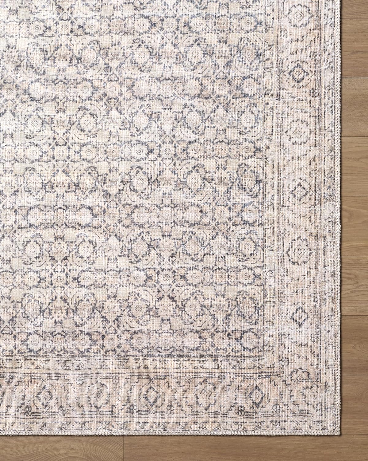 Livabliss x Jenni Yolo Home Sylvia Traditional Area Rug, 9'2" x 12', Beige/Slate Gray