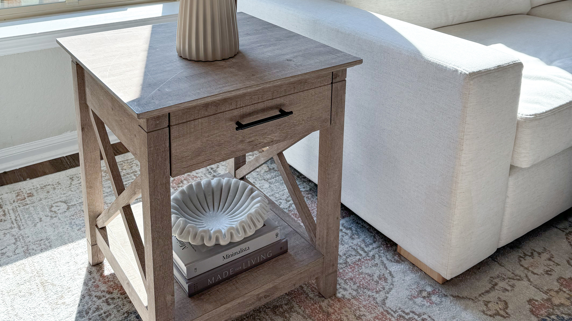 Amazon.com: Bush Home End Table with Drawer, Nightstand with