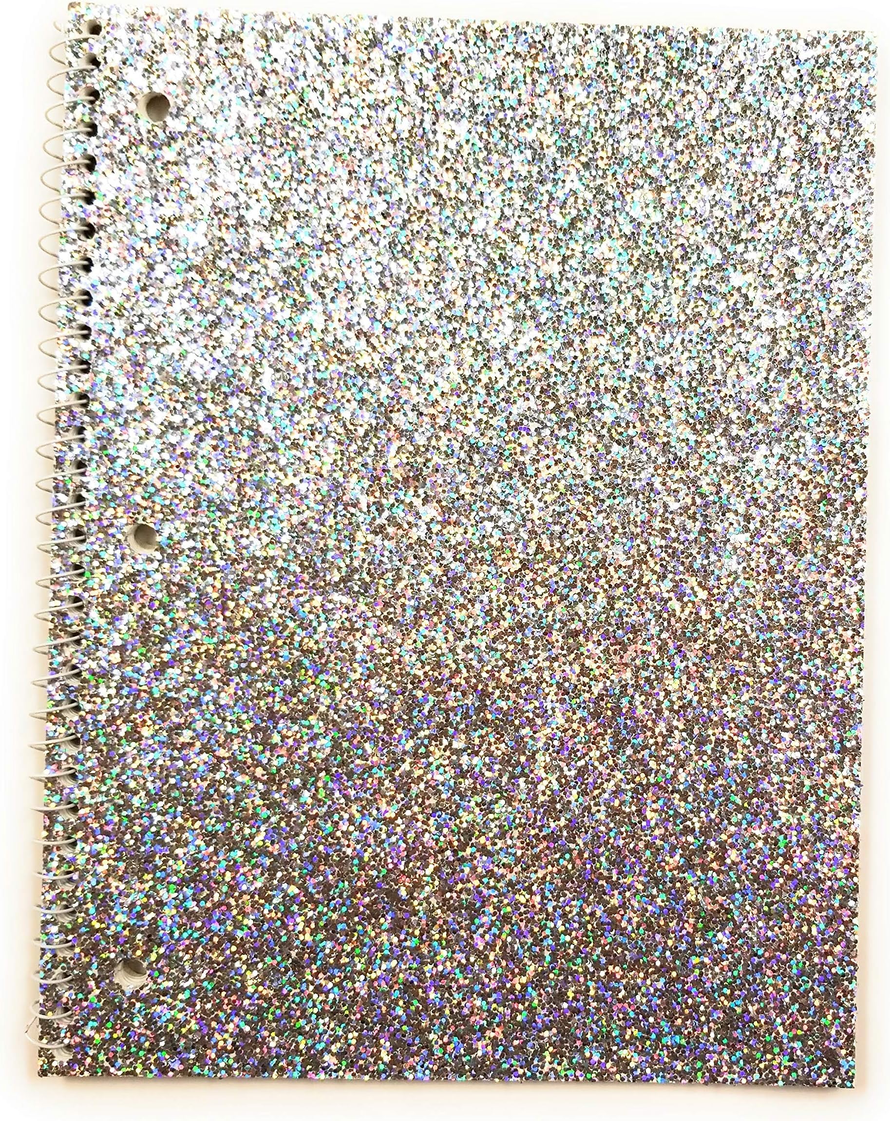 Holographic Glitter College Ruled One Subject Notebook Office Product