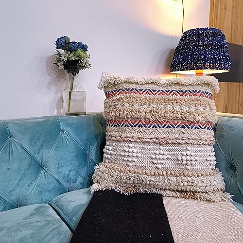 Vista 70 de Trade Star Fundas de cojín bohemias 100% de algodón, decoración de otoño natural, fundas de almohada de primavera para ropa de cama, hermosa funda