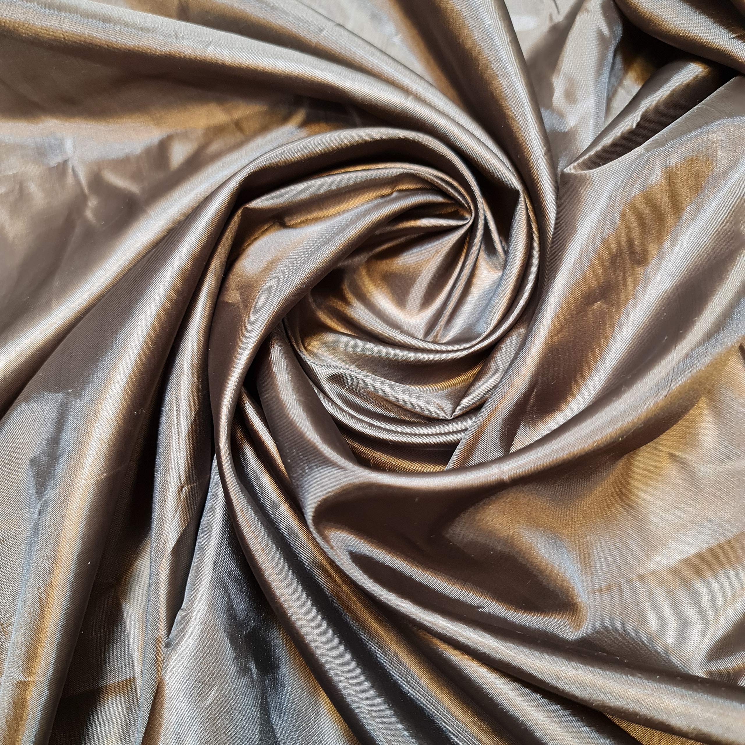 Habotai Dress Skirt Jacket Anti Static Lining Decor Fabric 150cm STH Available in 45 Colours Brown 1 Meter โ image 1