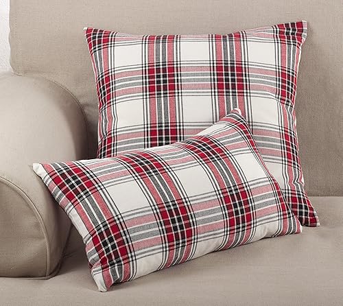 Miniatura 3 de SARO LIFESTYLE Almohada de algodón tradicional con relleno de plumón de algodón, 20 x 20 pulgadas, multicolor