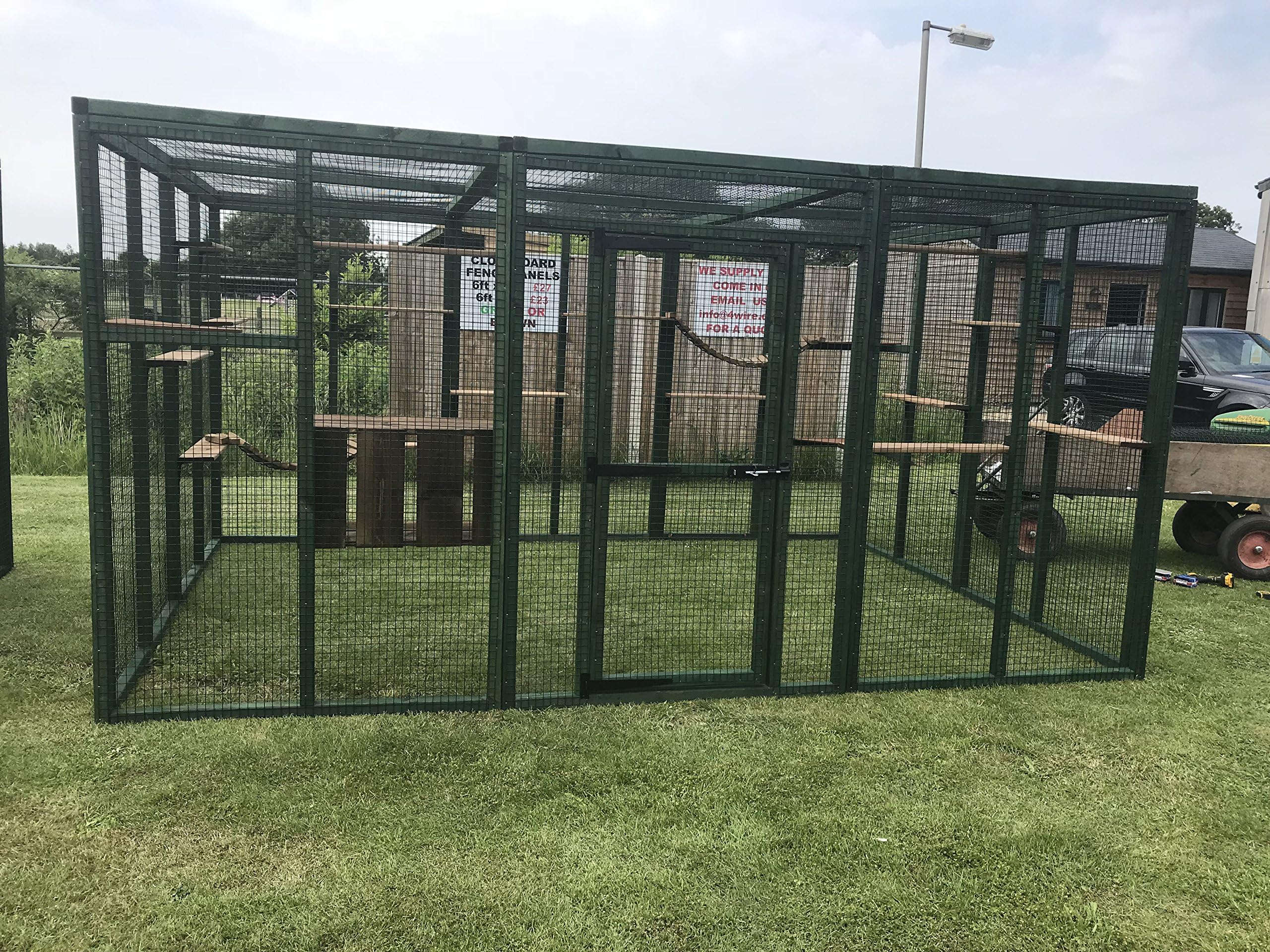 Cat Run PVC Green 8ft x 12ft Large Catio Cat Plan Pen Shelves …