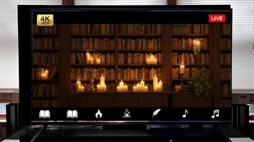 Cozy Candlelit Library: The Ambient Flicker of Candles & Old Book Sounds for a Studious Vibe – vue 6