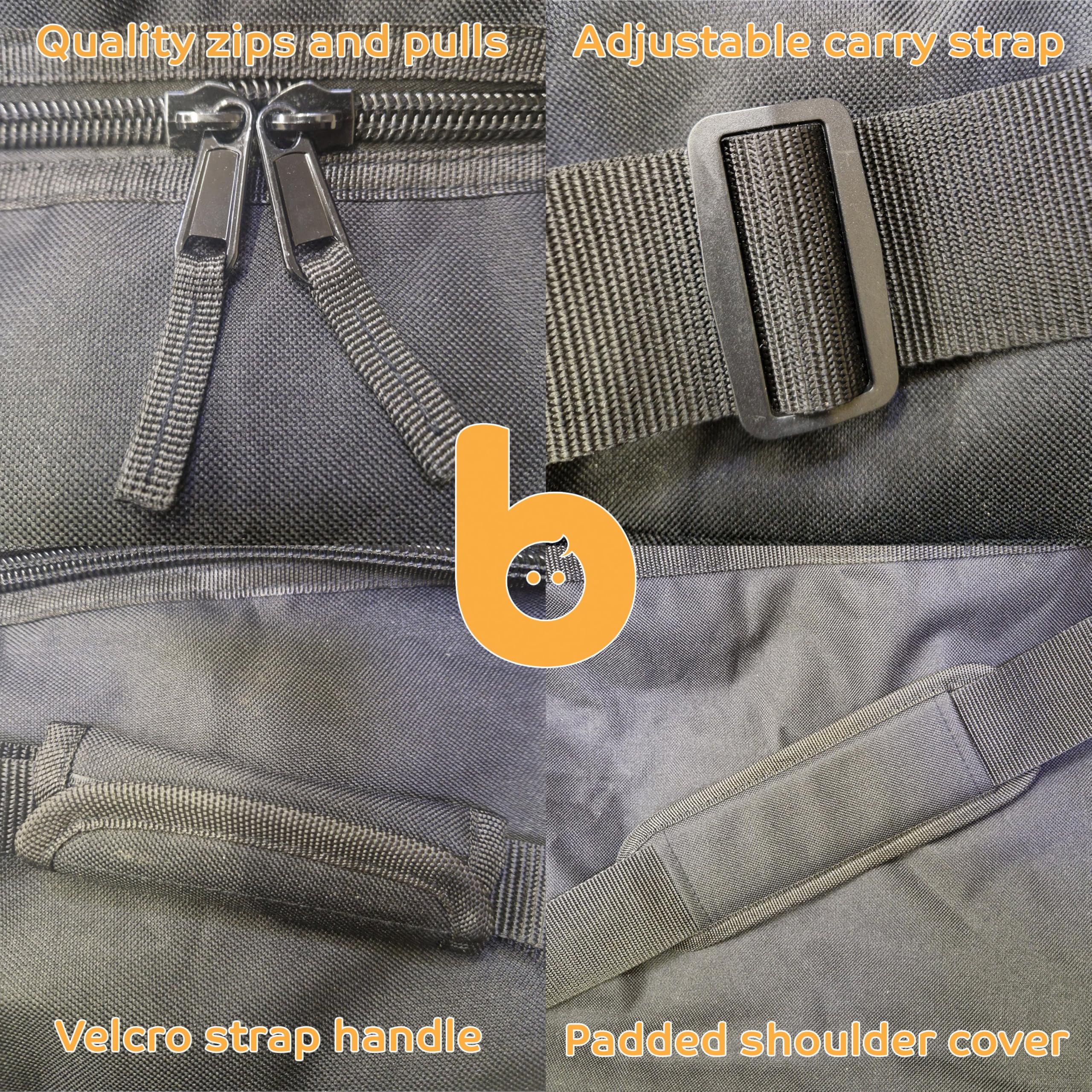Tragetasche für Kinderwagen mit speziellen Bedürfnissen, perfekt für Excel Elise XL. Schützende, gepolsterte Tasche zum Schutz des Buggys Wasserfester, perfekt für Flugreisen (119 x 23 x 30 cm)