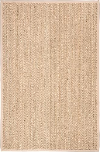 Miniatura 269 de Safavieh Colección de fibra natural NF115P - Alfombra (fibra natural), color gris, Fibras naturales beige, (Natural/Beige),Natural/Negro,Natural