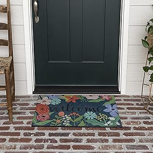 Mohawk Home 4978 18575 018030 EC Spring Sunset Welcome Doormat, Navy