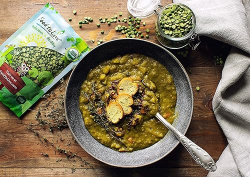 Miniatura 5 de Guisantes verdes orgánicos, 15 libras, sin OMG, secos, veganos, kosher, a granel. Fácil de cocinar. Gran fuente de proteínas, fibra, minerales