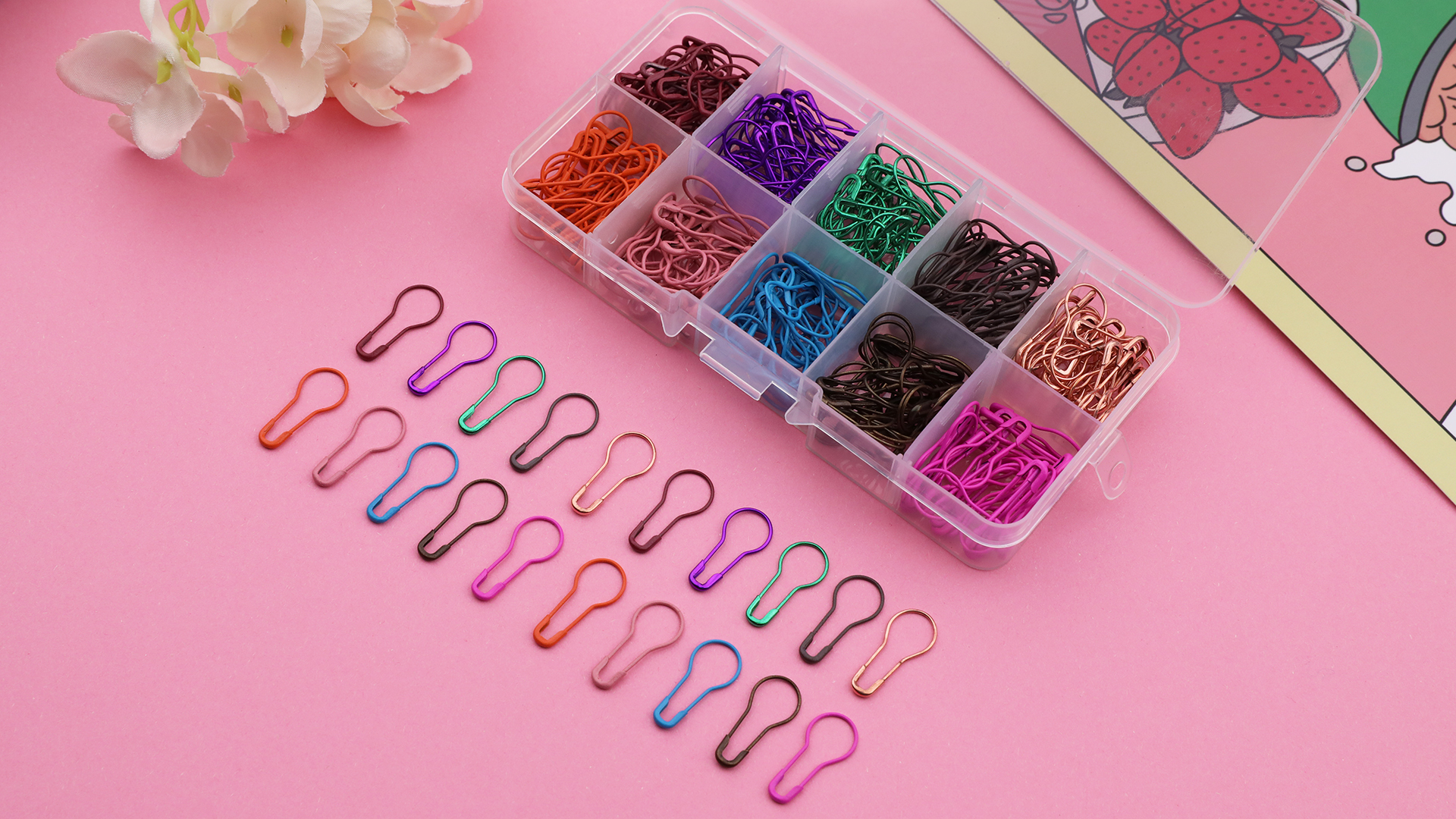 Amazon.com: 1200 Pcs 22 Colors Metal Safety Pins,Bulb Gourd Pins