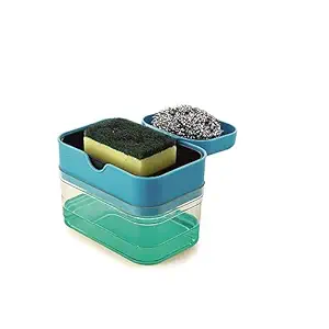 Sparkmate By Crystal Premium Soap Dispenser 2 in 1 - SS Scourer & Sponge with Scrubber