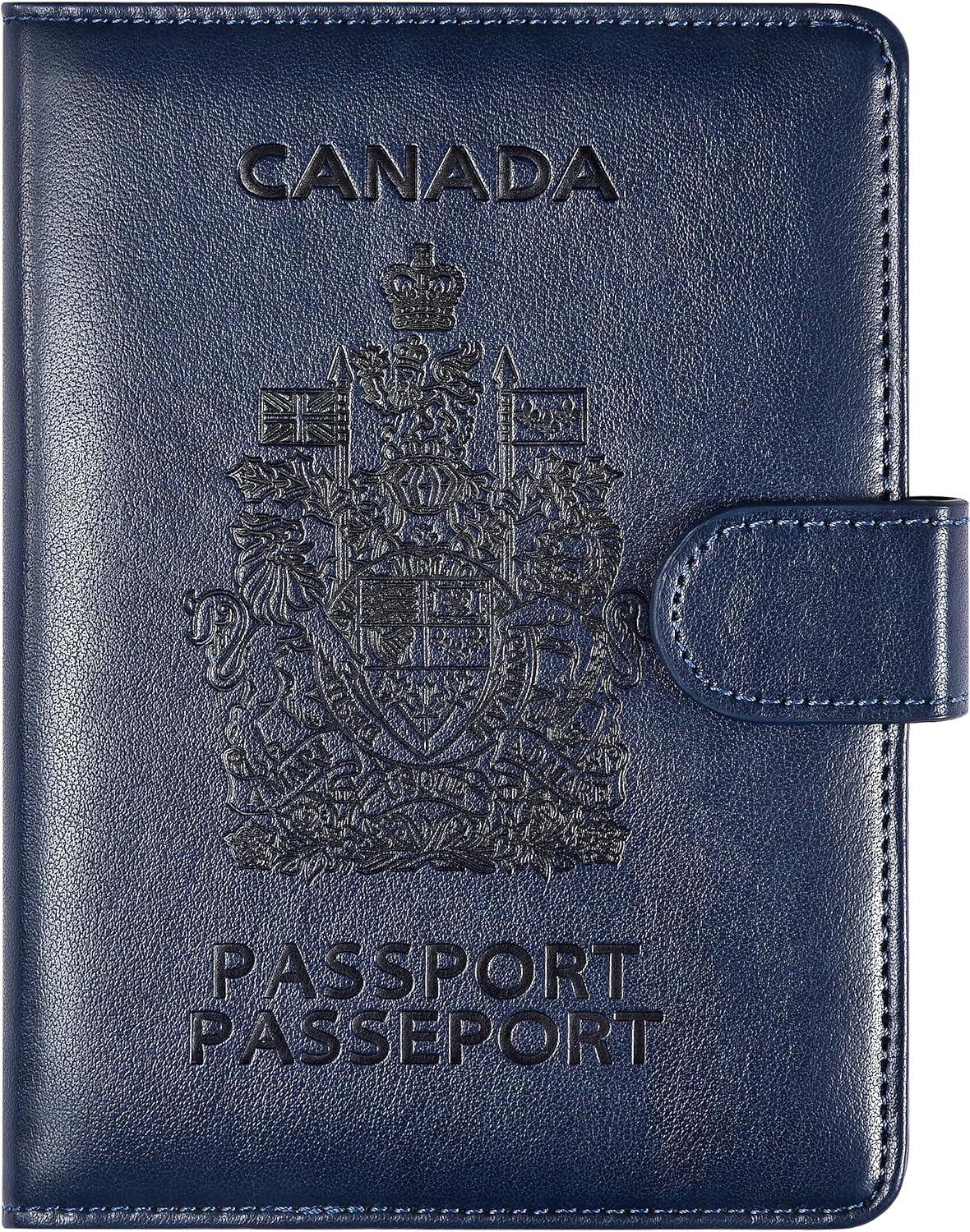 DEFWAY Passport Holder Travel Wallet RFID Blocking Passport Cover Organizer with Pen Holder