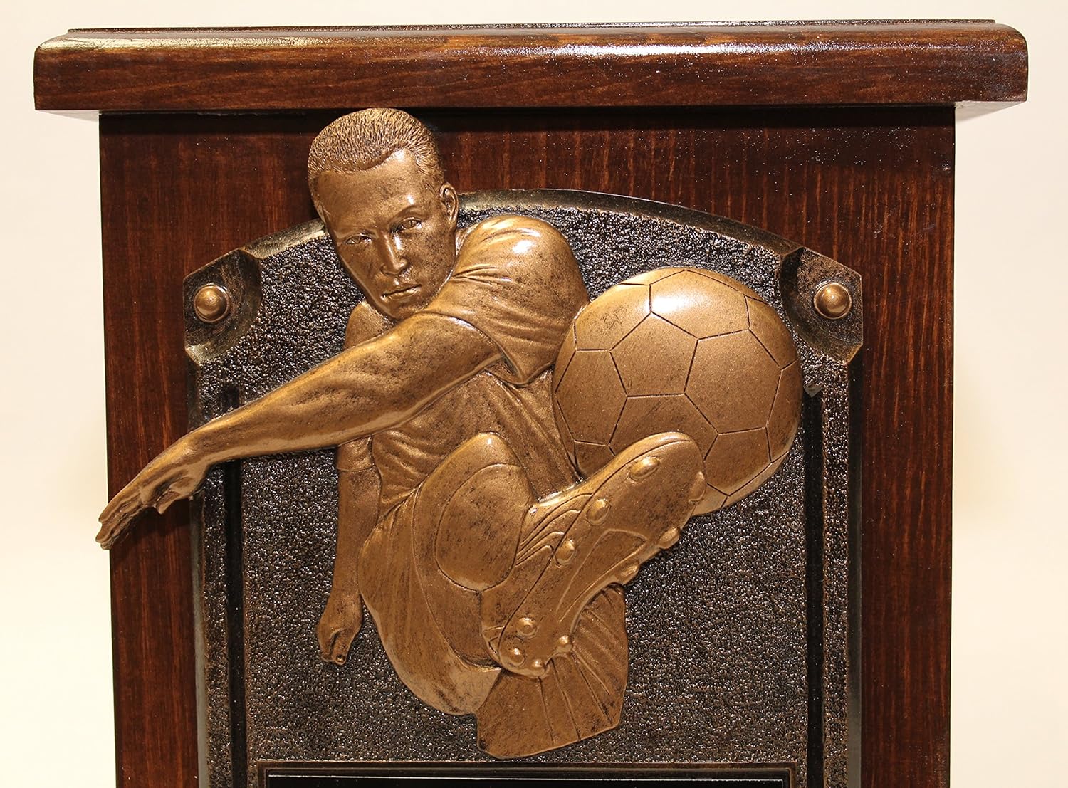 Soccer Memorial Wooden Cremation Urn, Sports Funeral Urns with Personalization