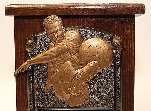 Miniatura 2 de Urna de cremación de madera conmemorativa del fútbol, urnas funerarias de los deportes con la personalización