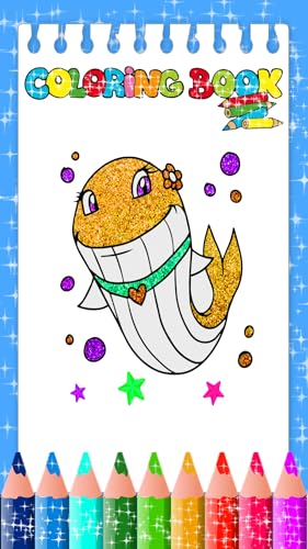 Glitter Coloring Book Baby Shark