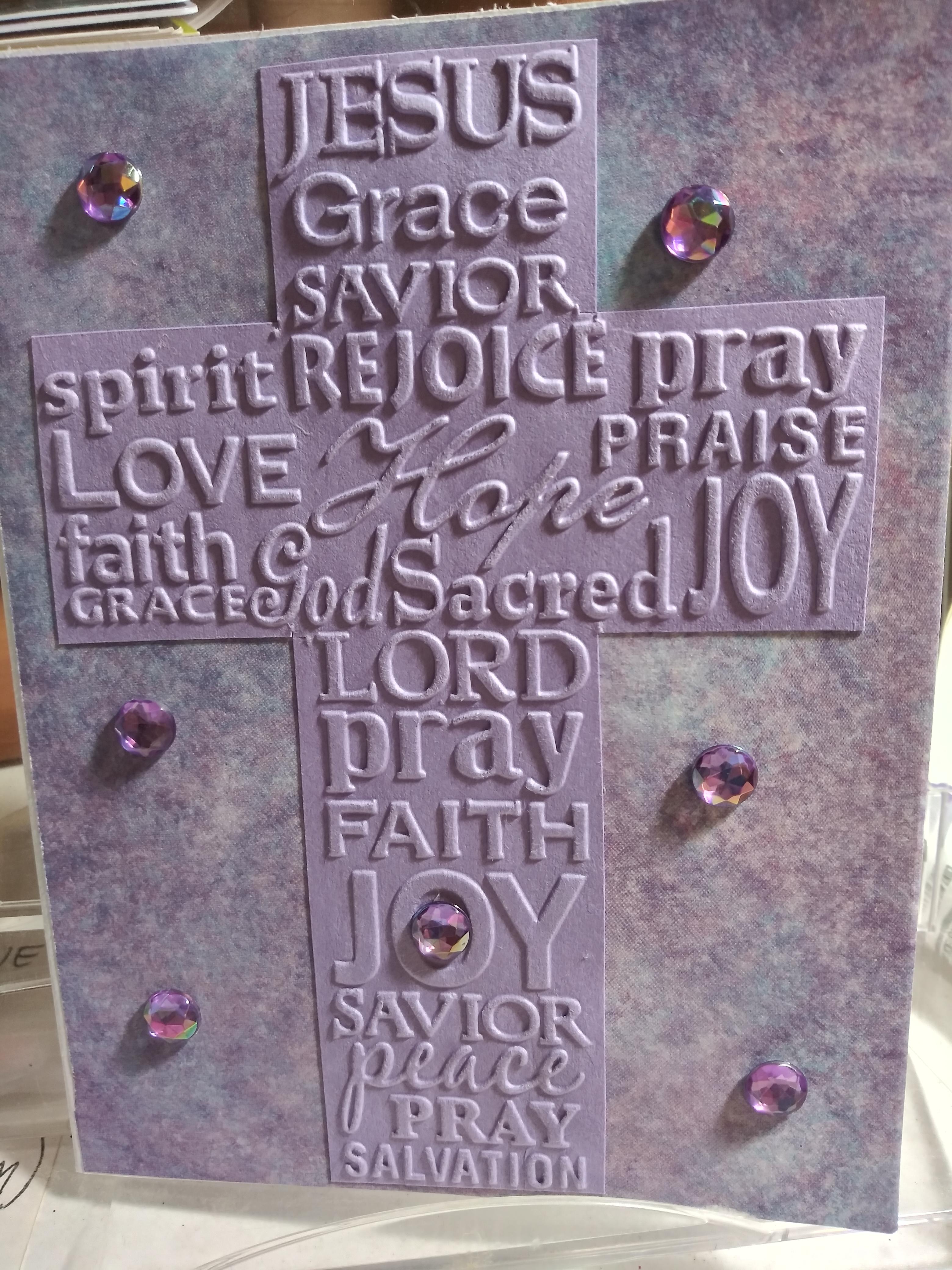 Amazon.com: Darice 1218-49 Cross with Script Embossing Folder, 4.25 by ...