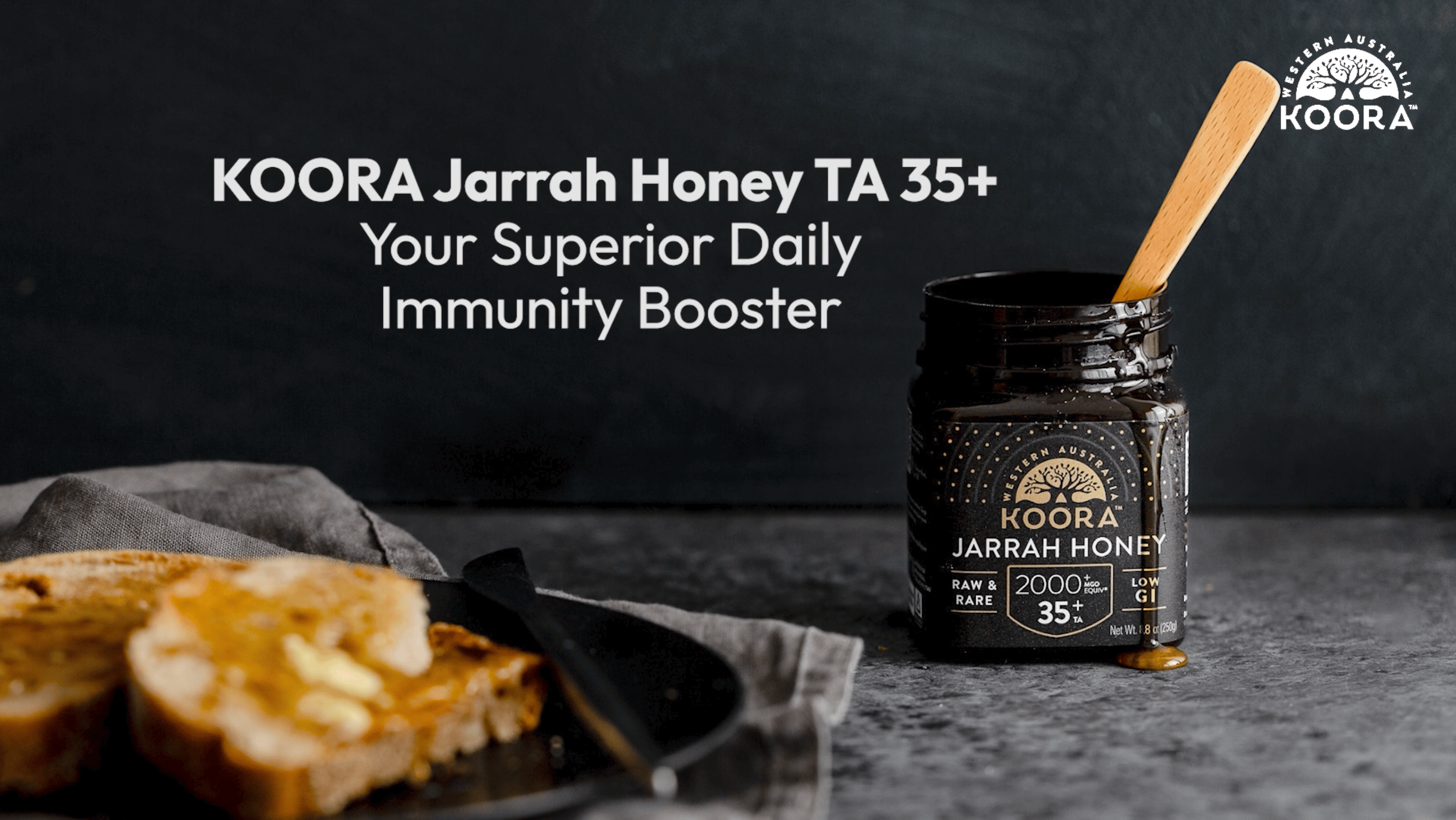 KOORA Jarrah Honey TA 35+ (MGO 2000+ Manuka Honey Rating Equiv