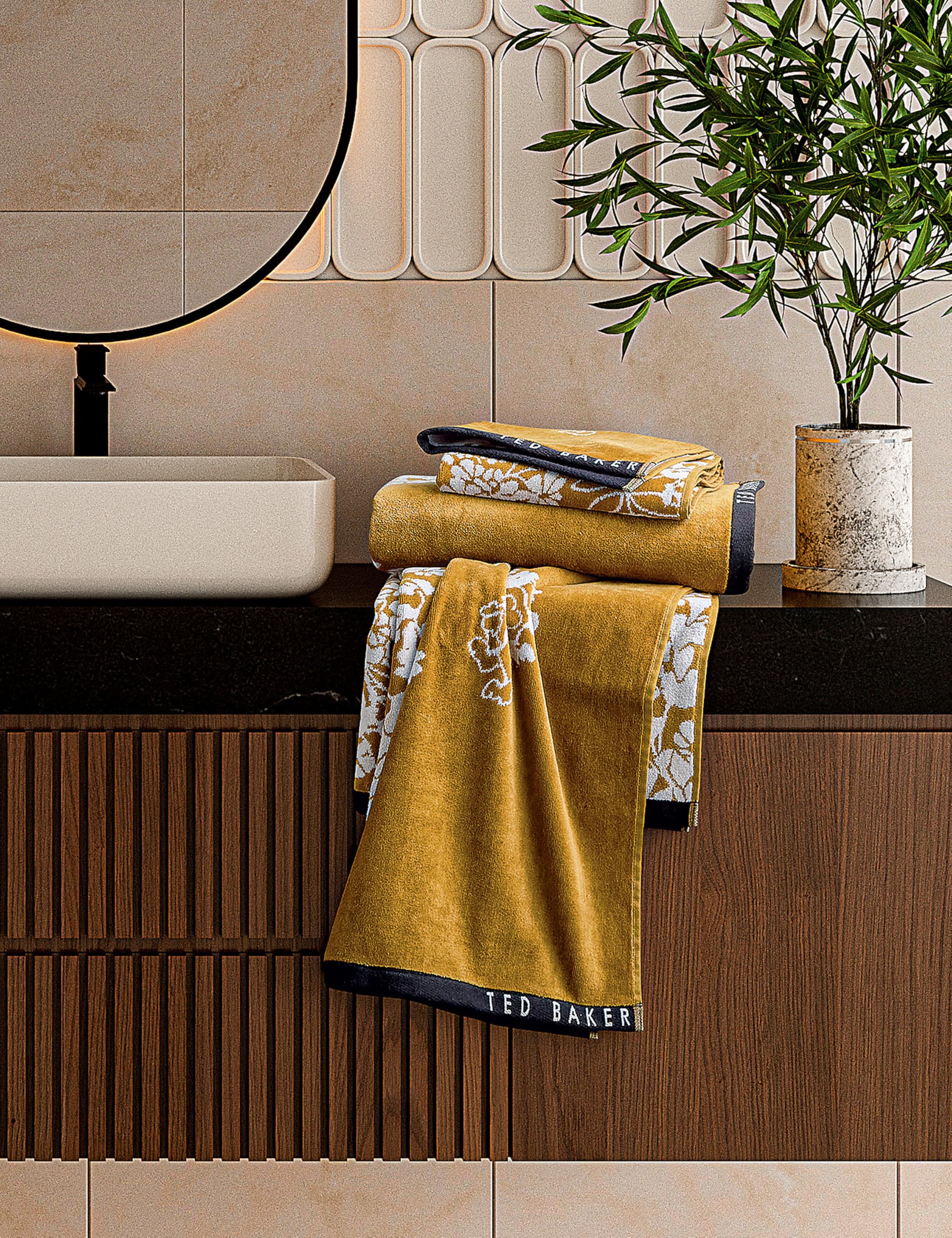 Ted Baker Wisteria Towel Gold
