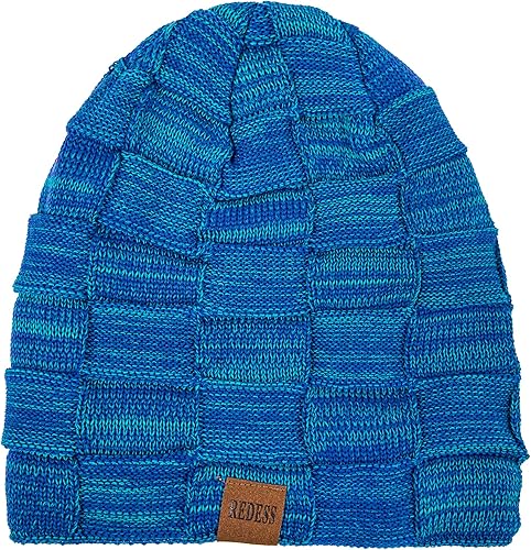 Miniatura 8 de REDESS Gorro de invierno para hombres y mujeres gorro cálido de punto sudadera gruesa con calavera
