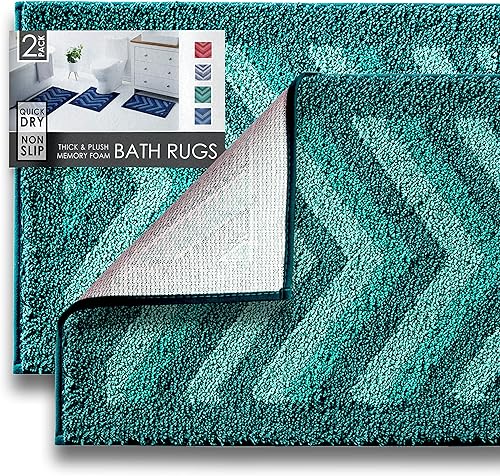 Miniatura 26 de Clara Clark - Alfombras de baño, ultra suaves y peludas - Tapetes para baño, lavables a máquina, con respaldo de goma antideslizante, 17 x 24