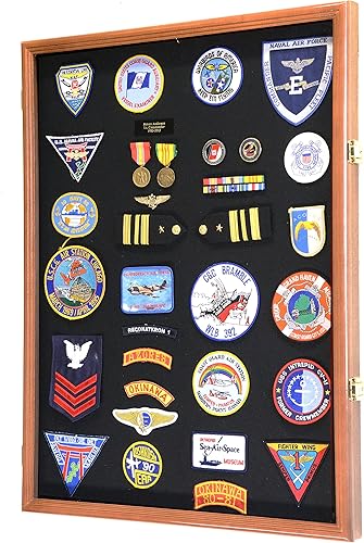Miniatura 9 de XL militar MedallasPinparchesinsigniascintasInsigniabandera Display Caso Gabinete ShadowBox
