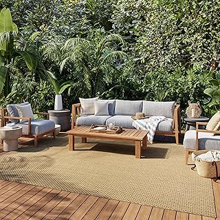 Nourison Home Courtyard Jute 8' x 10' Area Rug - Easy Clean, Non Sheddin...