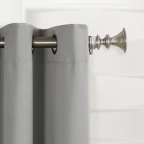 Miniatura 2 de Sun Zero Easton Panel de Cortina Opaca con Ojales de Ahorro de Energía, 40" x 63", Gris, Gris