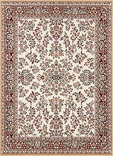 Hanse Home Design Kurzflor Wohnzimmerteppich Orient - Zabul Perser Look, Orientalischer Teppich für Esszimmer, Wohnzimmer, Schlafzimmer - Creme/Gold, 80x150 cm