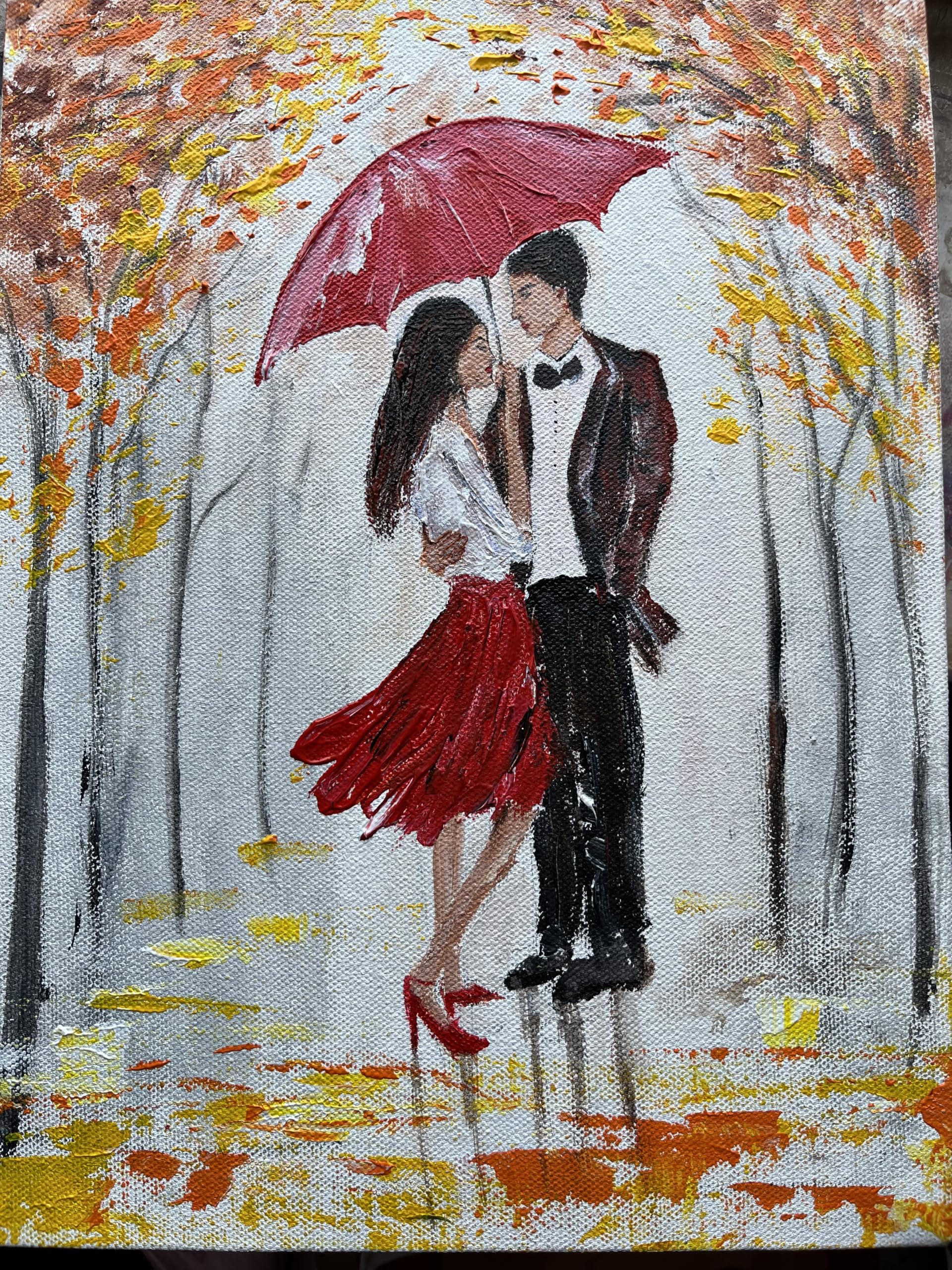 Original handmade couple painting on canvas for wall decoration for home decoration by ashu art gallery-image-45