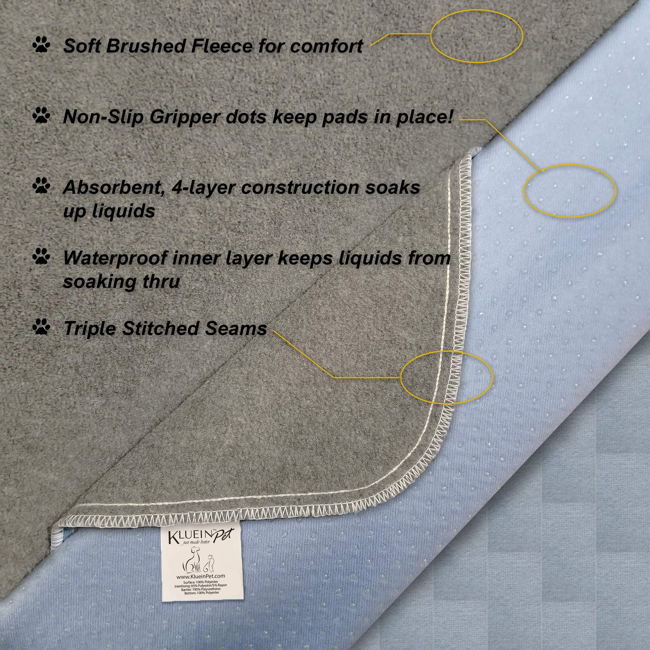 Kluein Pet Playpen Mat 48x65 XXL Washable Puppy Pad Dog Pen Mat Soft