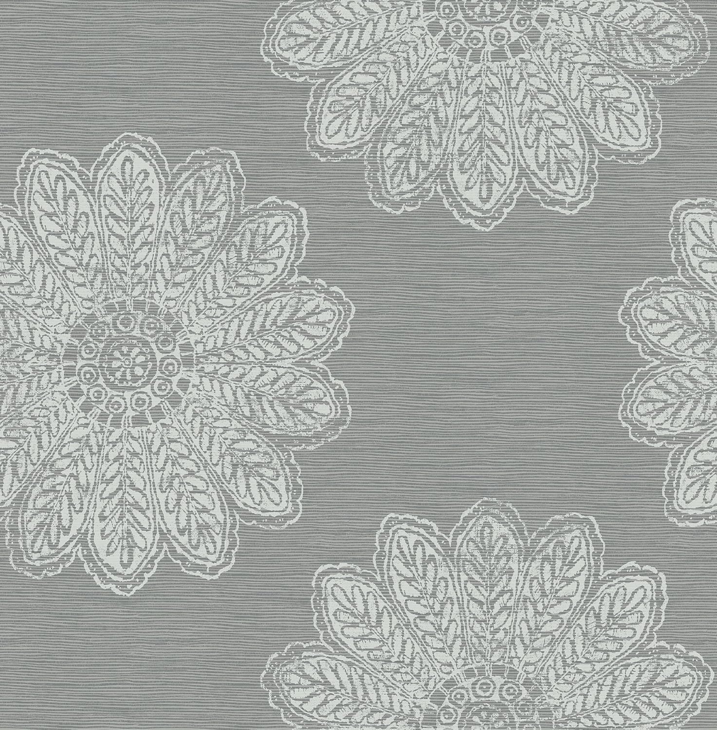 A-Street Prints 2793-24745 Sol Medallion Wallpaper, Light Brown
