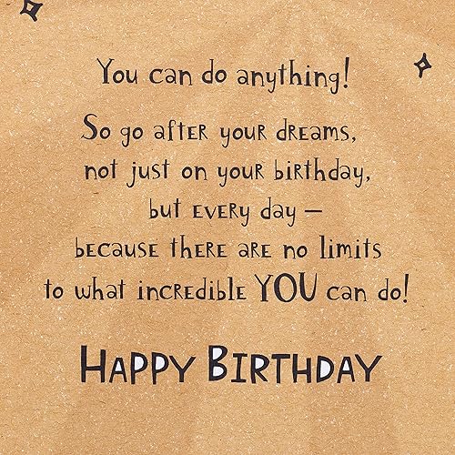 Miniatura 3 de American Greetings Tarjeta de cumpleaños para nieto (You Can Do Anything)